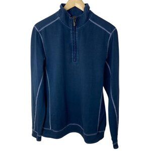 Tommy Bahama Tobago Bay Blue Half‎ Zip Sweatshirt Pullover Size Medium Sweater M